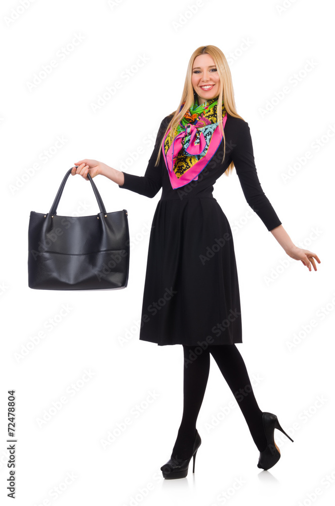 Woman with bag in fashion concept Woman with bag in fashion concept