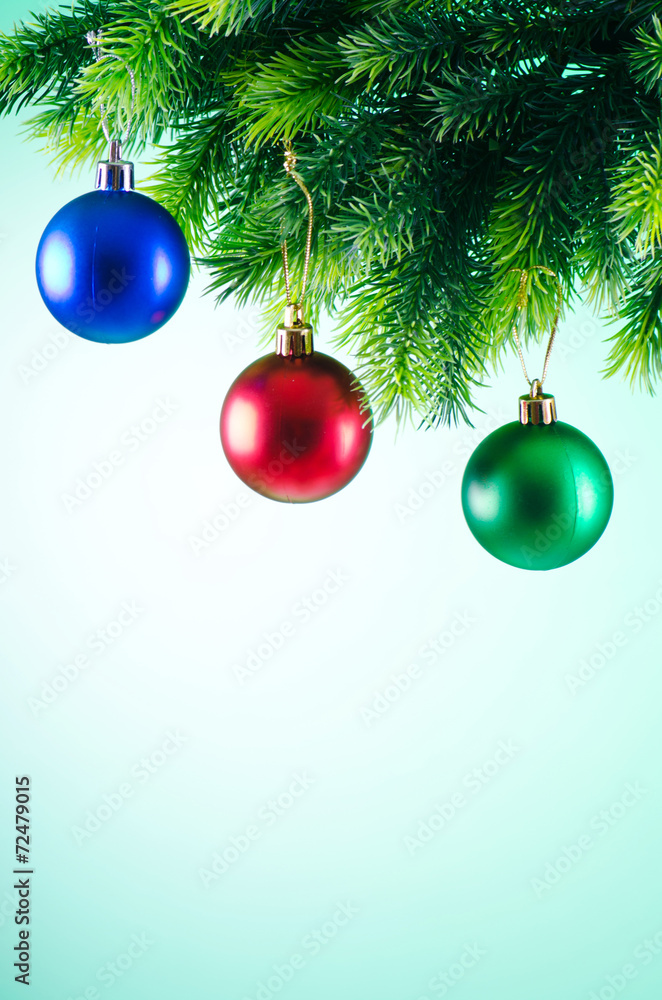 Christmas decoration on the fir tree Christmas decoration on the fir tree