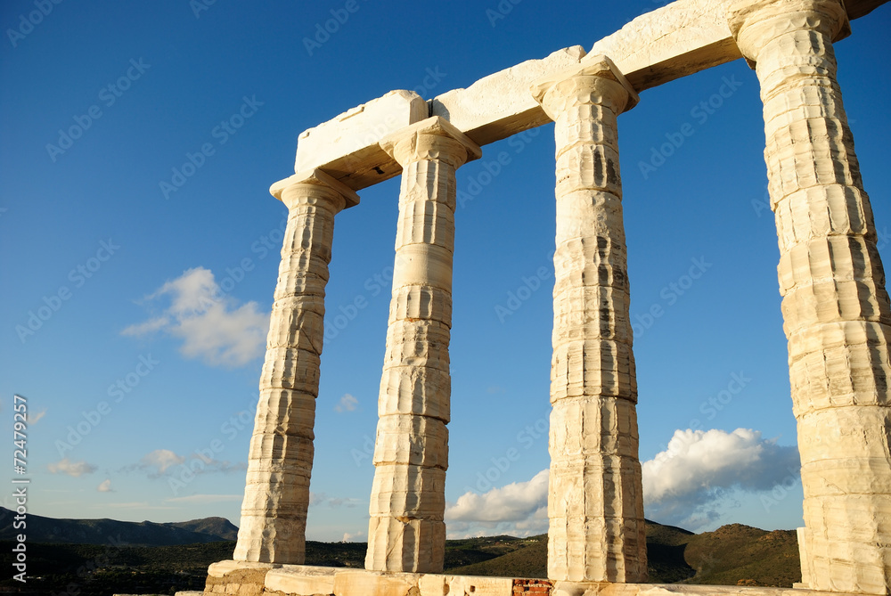The Temple of Poseidon at Sounion out of Athens The Temple of Poseidon at Sounion out of Athens