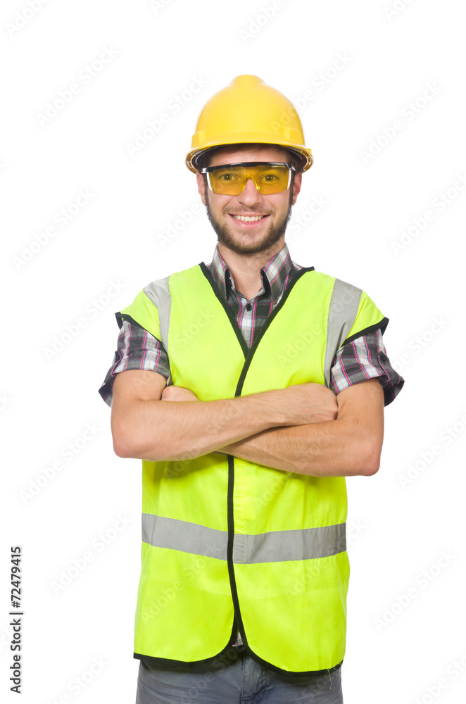 Industrial worker isolated on the white background Industrial worker isolated on the white background