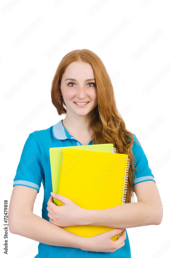 Young student isolated on the white background Young student isolated on the white background