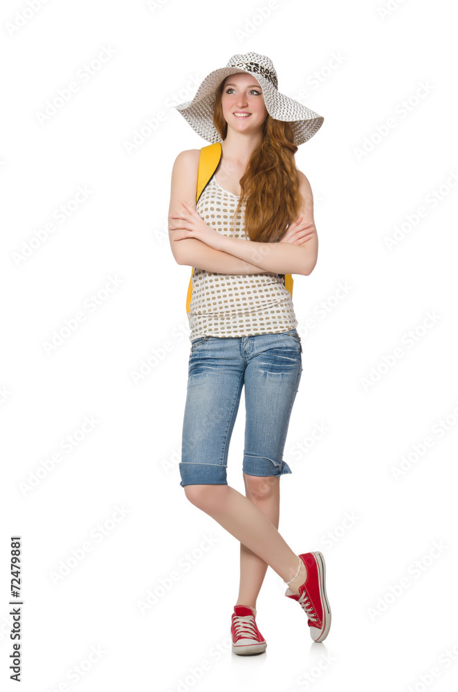 Young student isolated on the white background Young student isolated on the white background