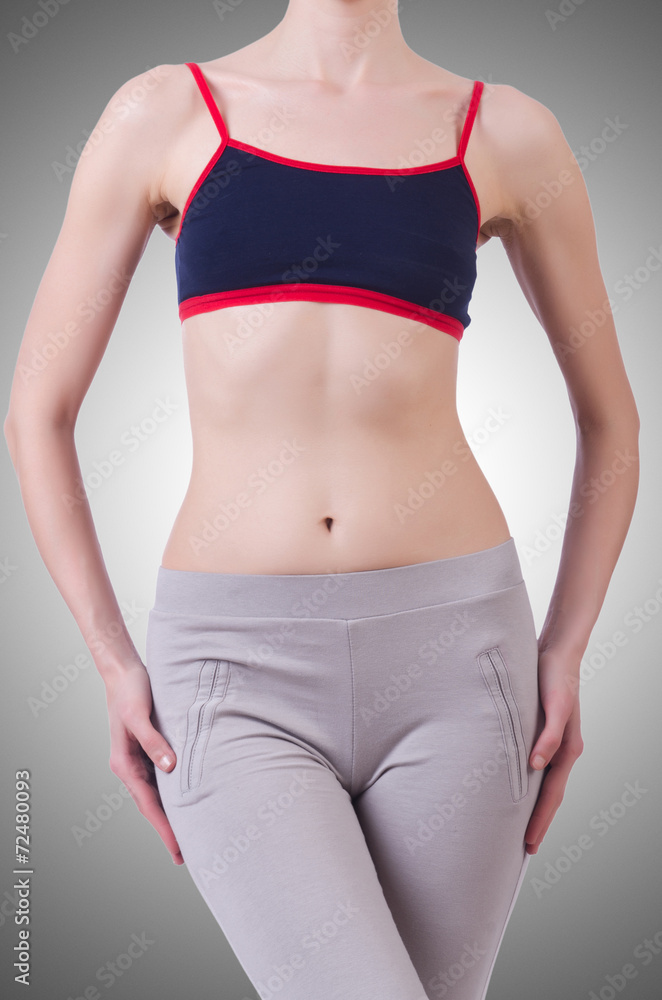 Woman body in dieting concept Woman body in dieting concept