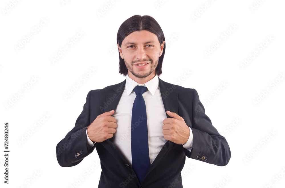 Young businessman isolated on the white background Young businessman isolated on the white background