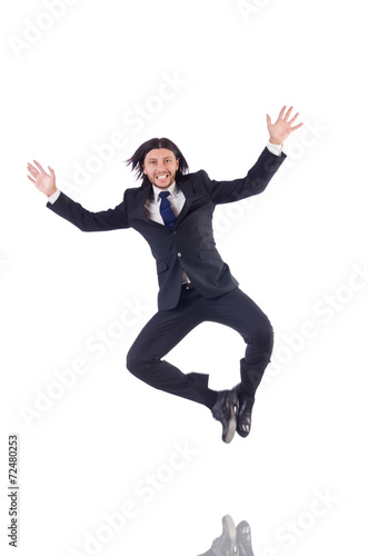 Young businessman isolated on the white background