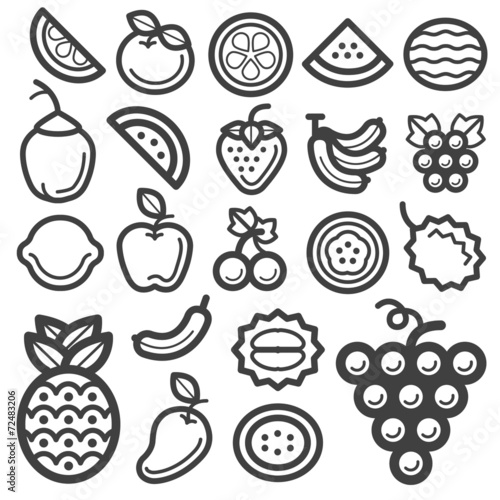 Fruit icon black