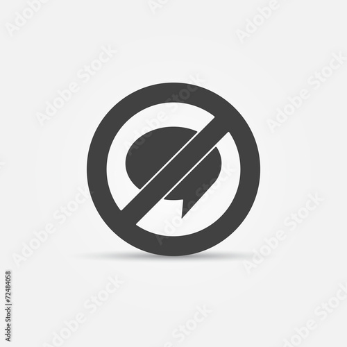 Free Download No Chat sign vector icon - GFXLoad