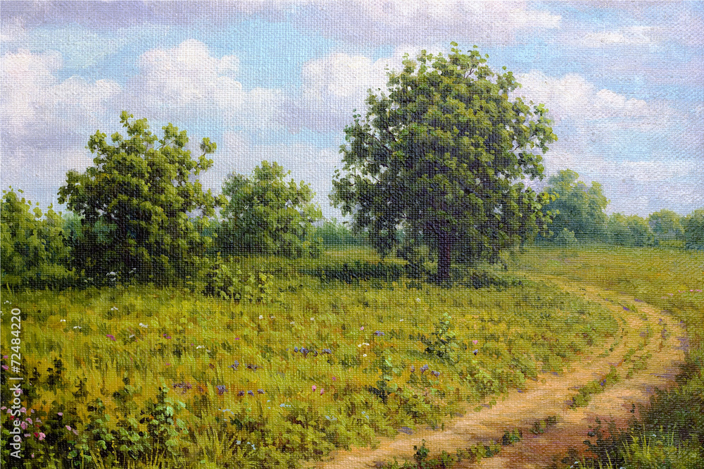 Fototapeta premium Rural road landscape