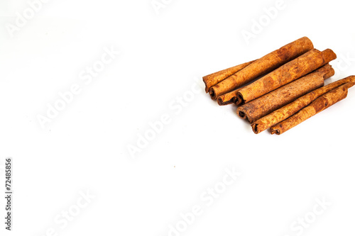 cinnamon isolated on white background