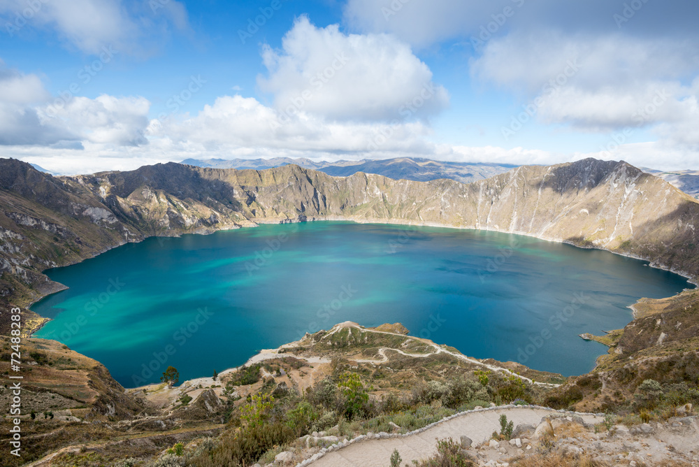 Quilotoa crater lake, Ecuador