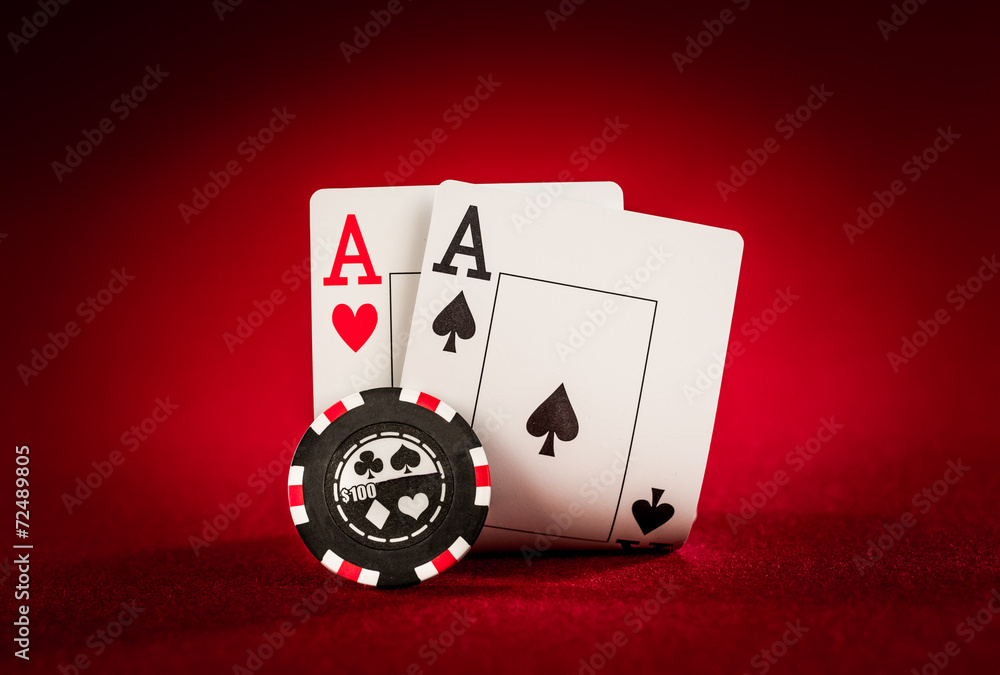 Obraz premium chips and two aces