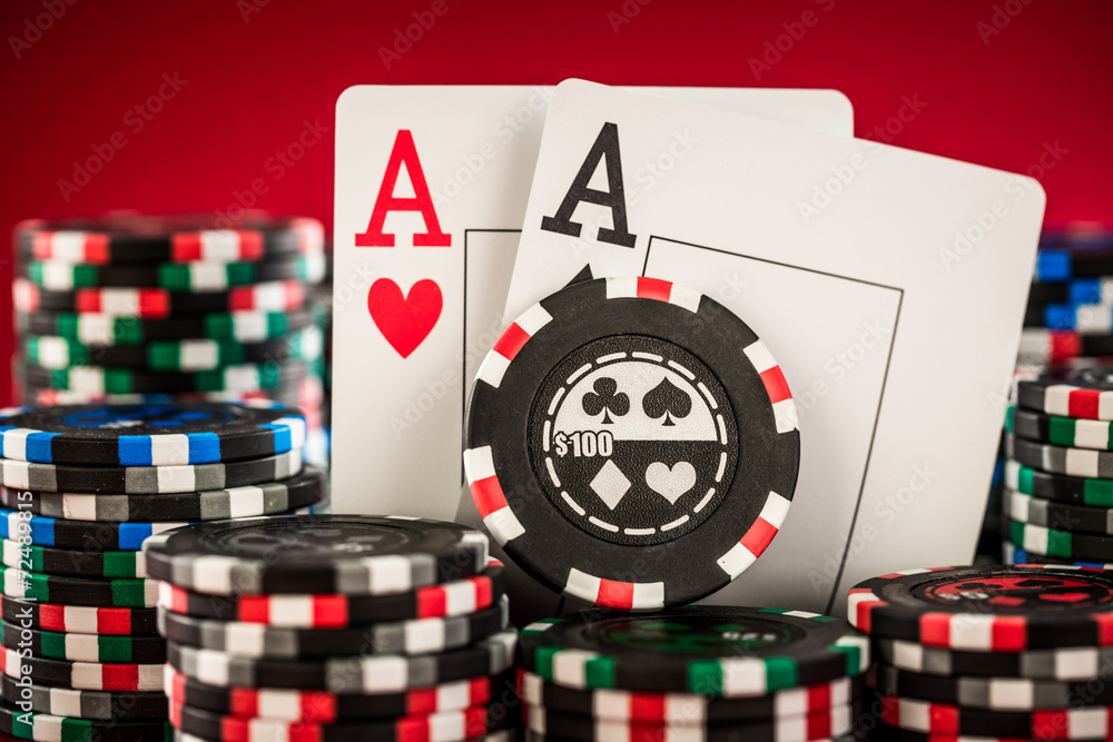 Obraz premium chips and two aces
