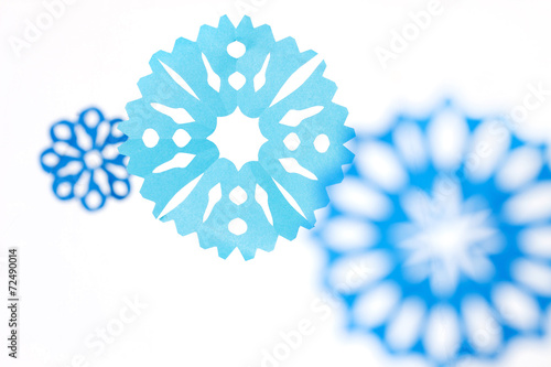 Paper snowflakes. Abstract Christmas background. Winter background.