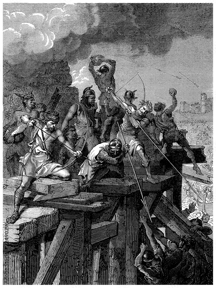 Obraz premium Medieval Battle - 10th century