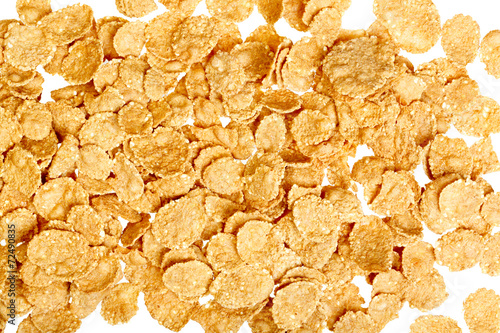 Closeup of cornflakes for background use