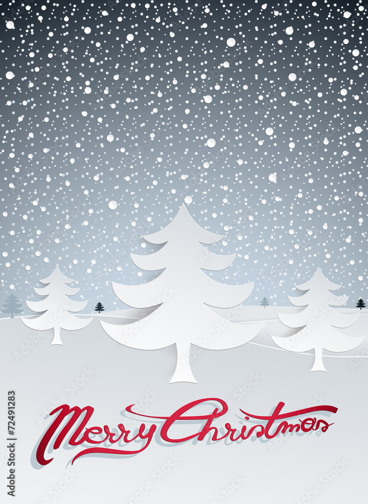 Christmas Greeting Card and Background
