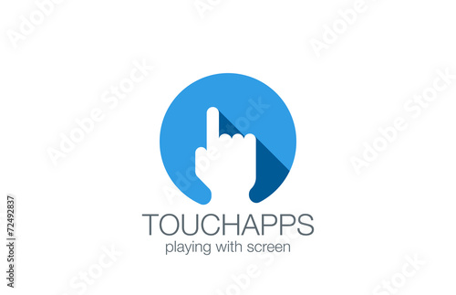 Finger Touch Screen applications technology logo design