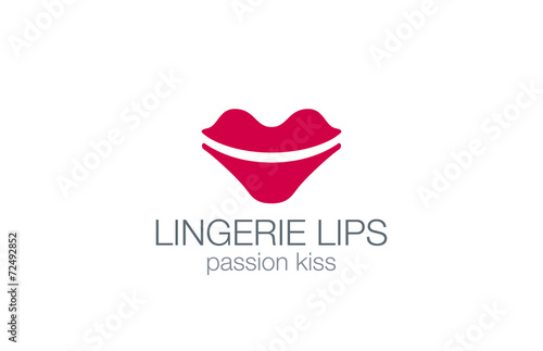 Lingerie shop logo design. Brassiere with pants logotype