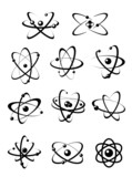 Set of atom icons