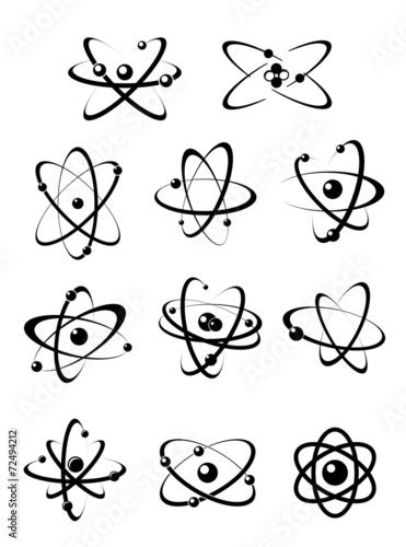 Set of atom icons