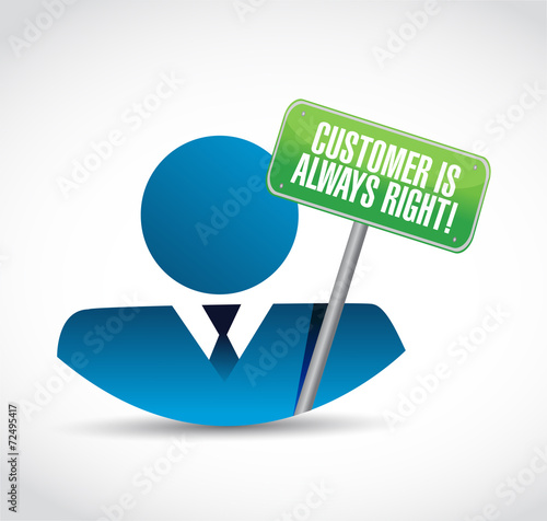 customer is always right icon and sign photo