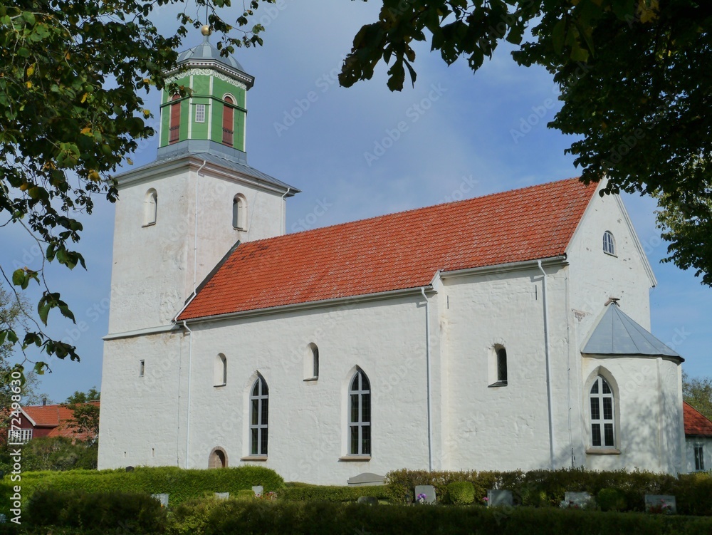 The church of Resmo on Oeland in  Sweden