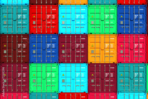 Lots of Colorful Cargo Containers. photo
