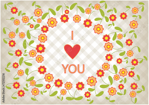 color vector flowers frame