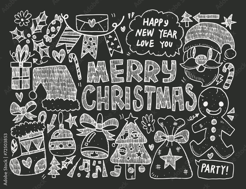 Doodle Christmas background Doodle Christmas background