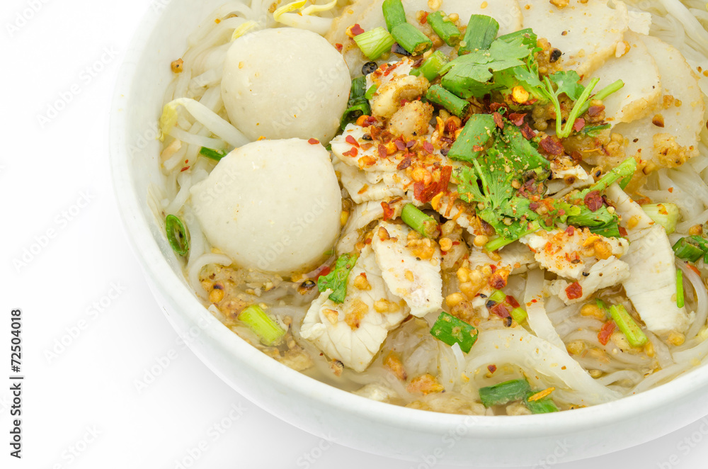 Noodles on White Background Noodles on White Background