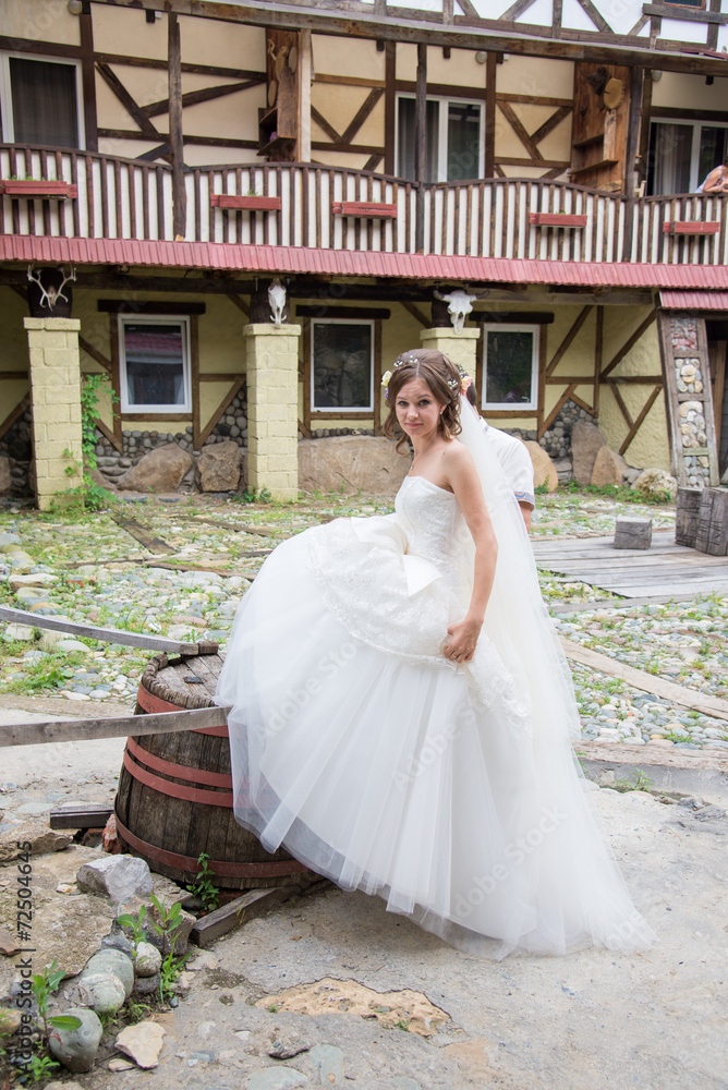 Fototapeta premium Beautiful bride on wedding day