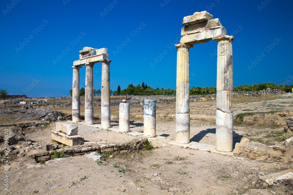 Pamukkale. Turkey. Ruins of Hierapolis