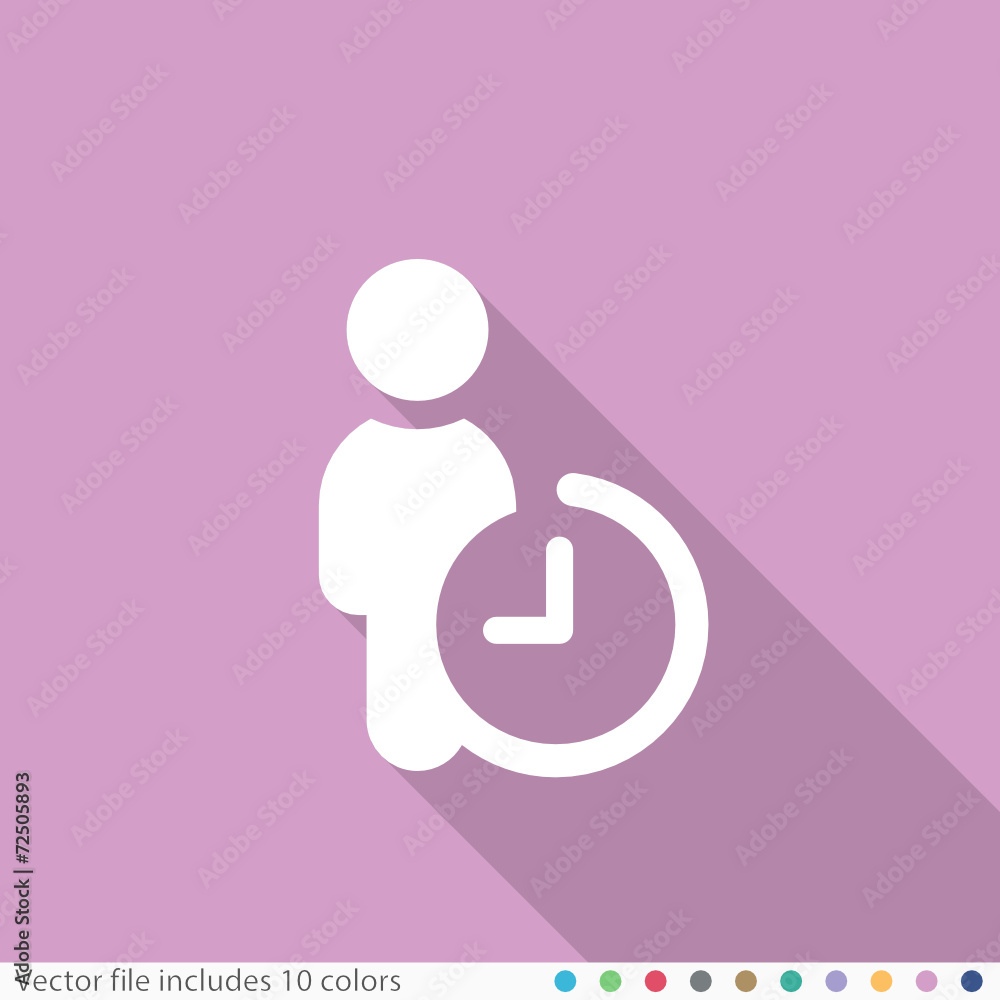 Flat Long Shadow Icon Flat Long Shadow Icon