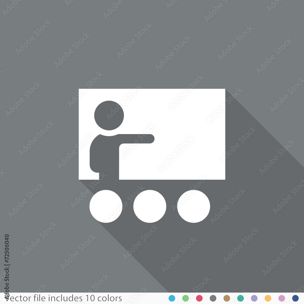 Flat Long Shadow Icon Flat Long Shadow Icon