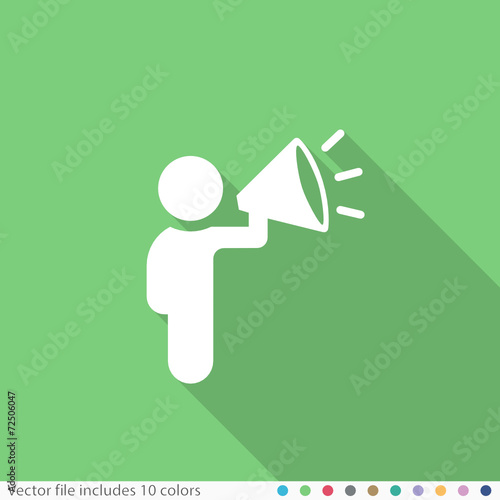 Flat Long Shadow Icon