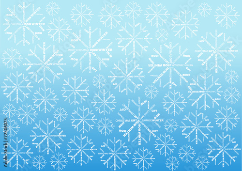 christmas wallpaper with snowflakes of words