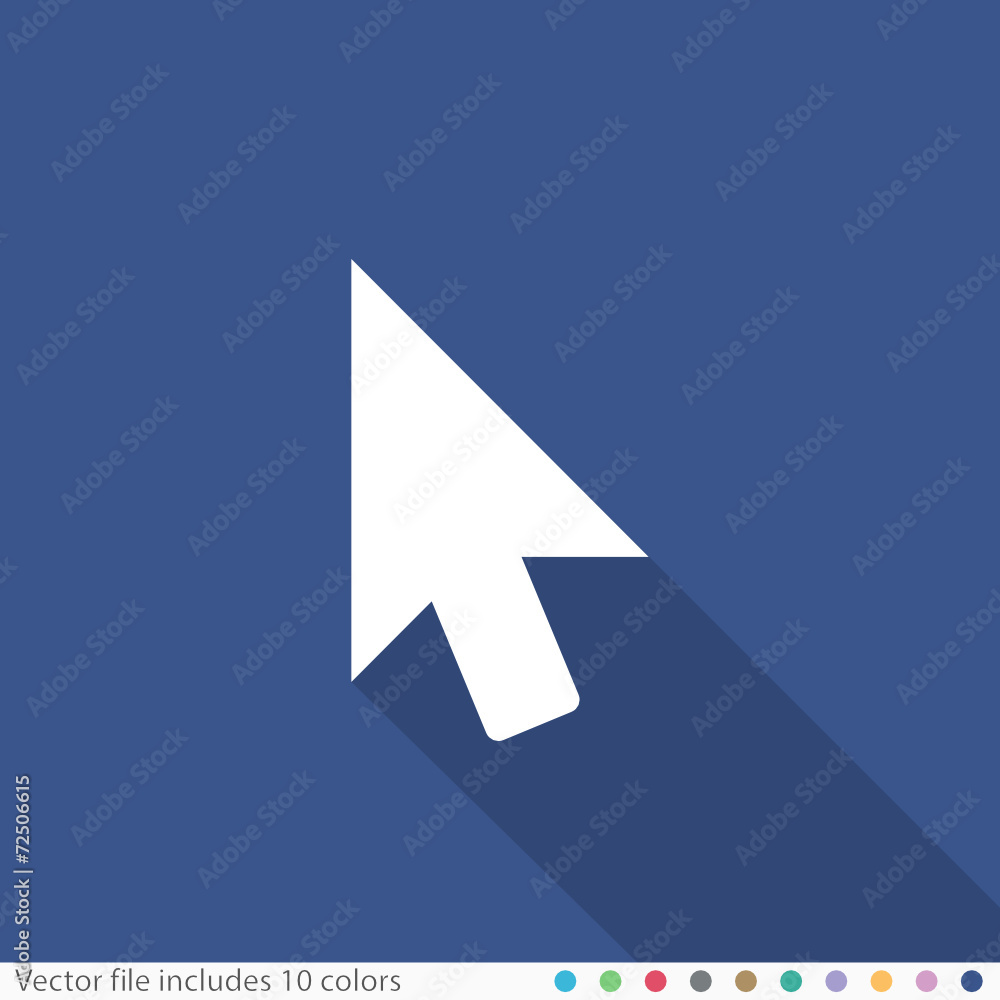 Flat Long Shadow Icon Flat Long Shadow Icon
