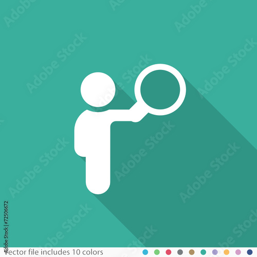 Flat Long Shadow Icon