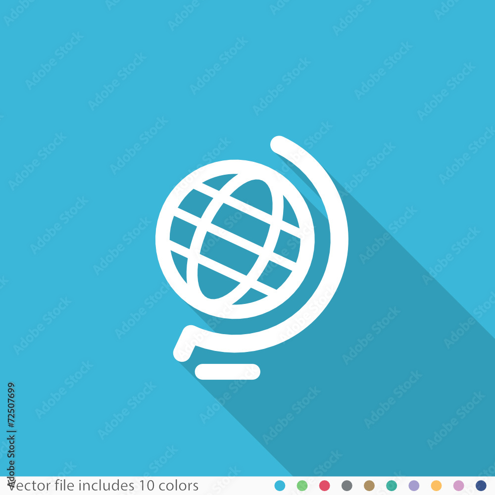 Flat Long Shadow Icon Flat Long Shadow Icon