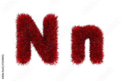 red grass letters  upper and lowercase