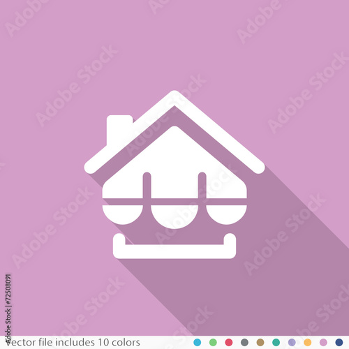 Flat Long Shadow Icon