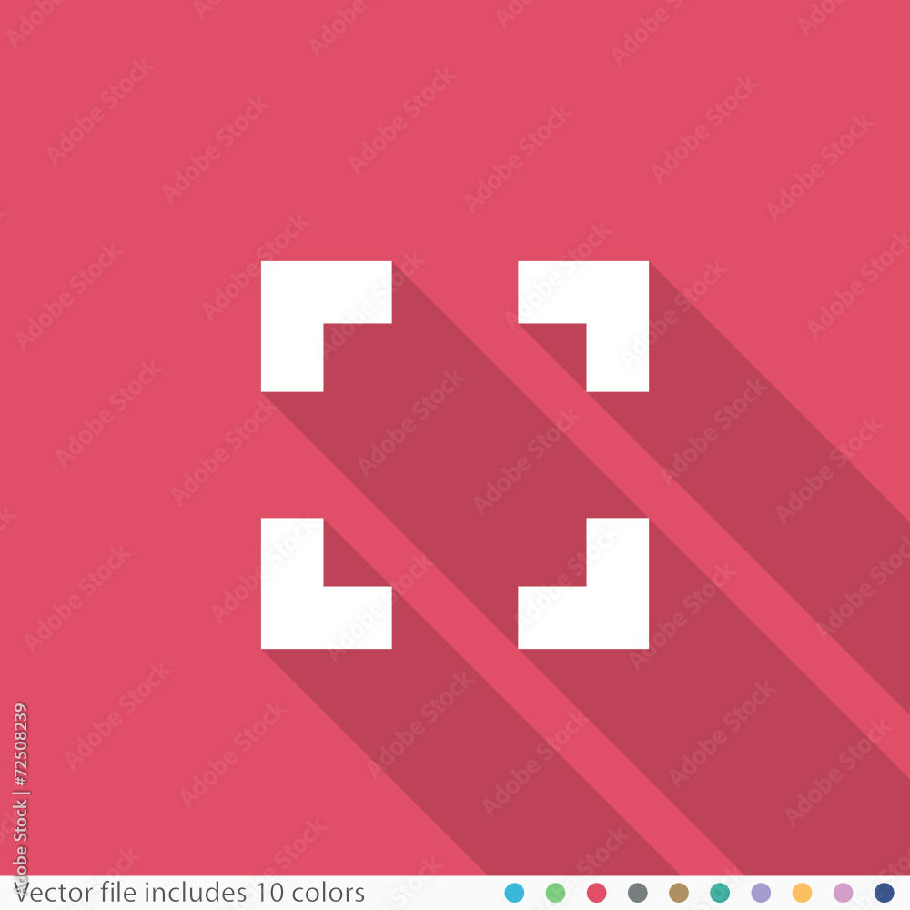 Flat Long Shadow Icon Flat Long Shadow Icon