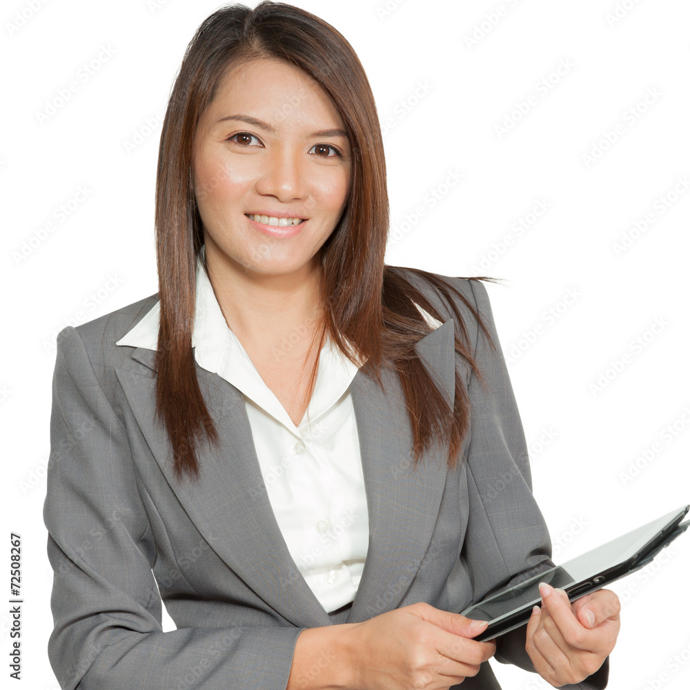 Business woman in office gesture attractive young pretty using Business woman in office gesture attractive young pretty using