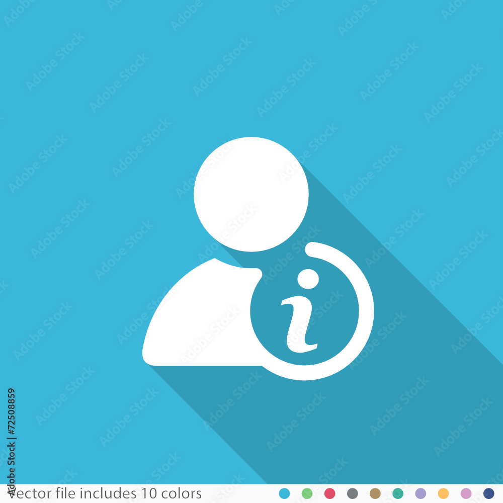 Flat Long Shadow Icon Flat Long Shadow Icon