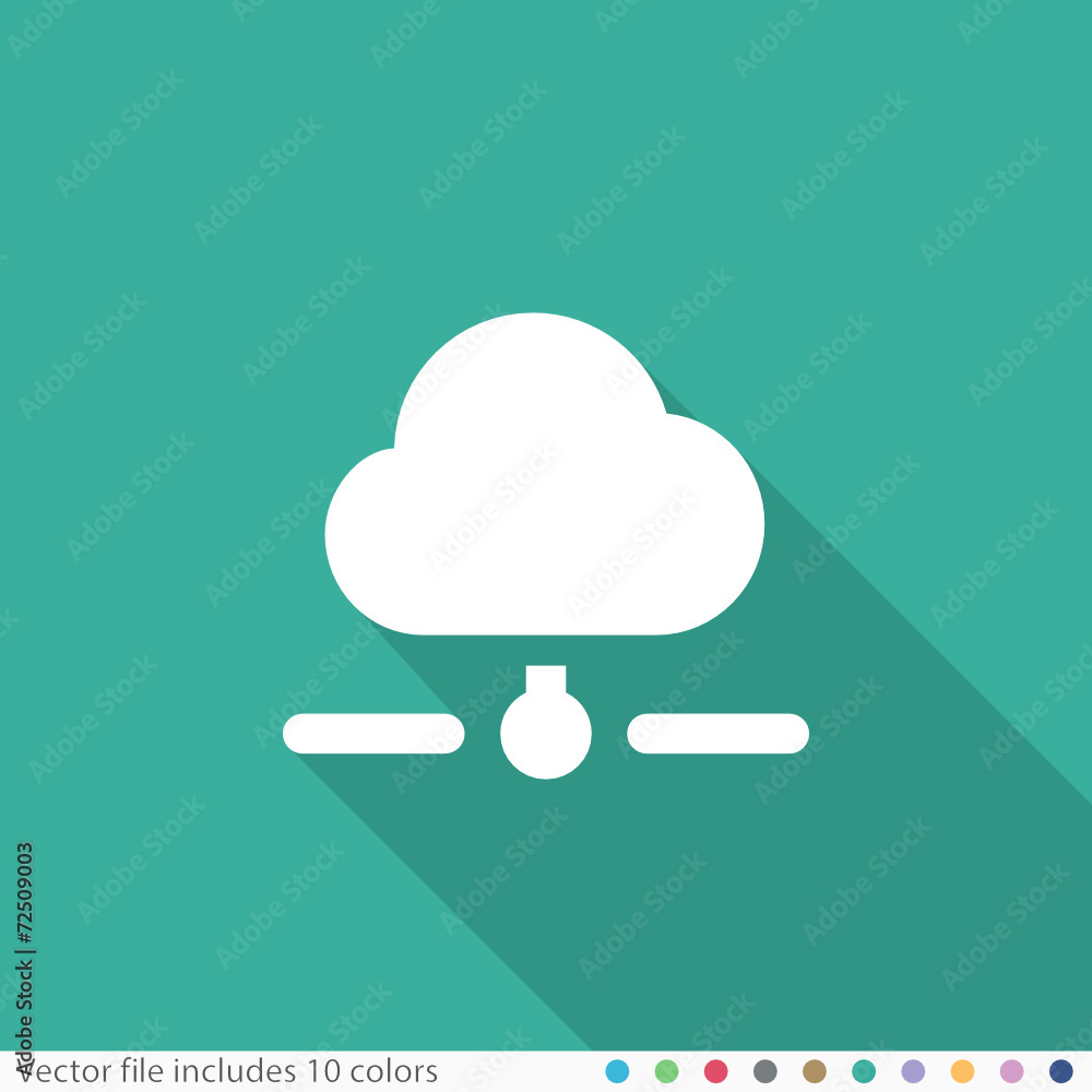 Flat Long Shadow Icon Flat Long Shadow Icon