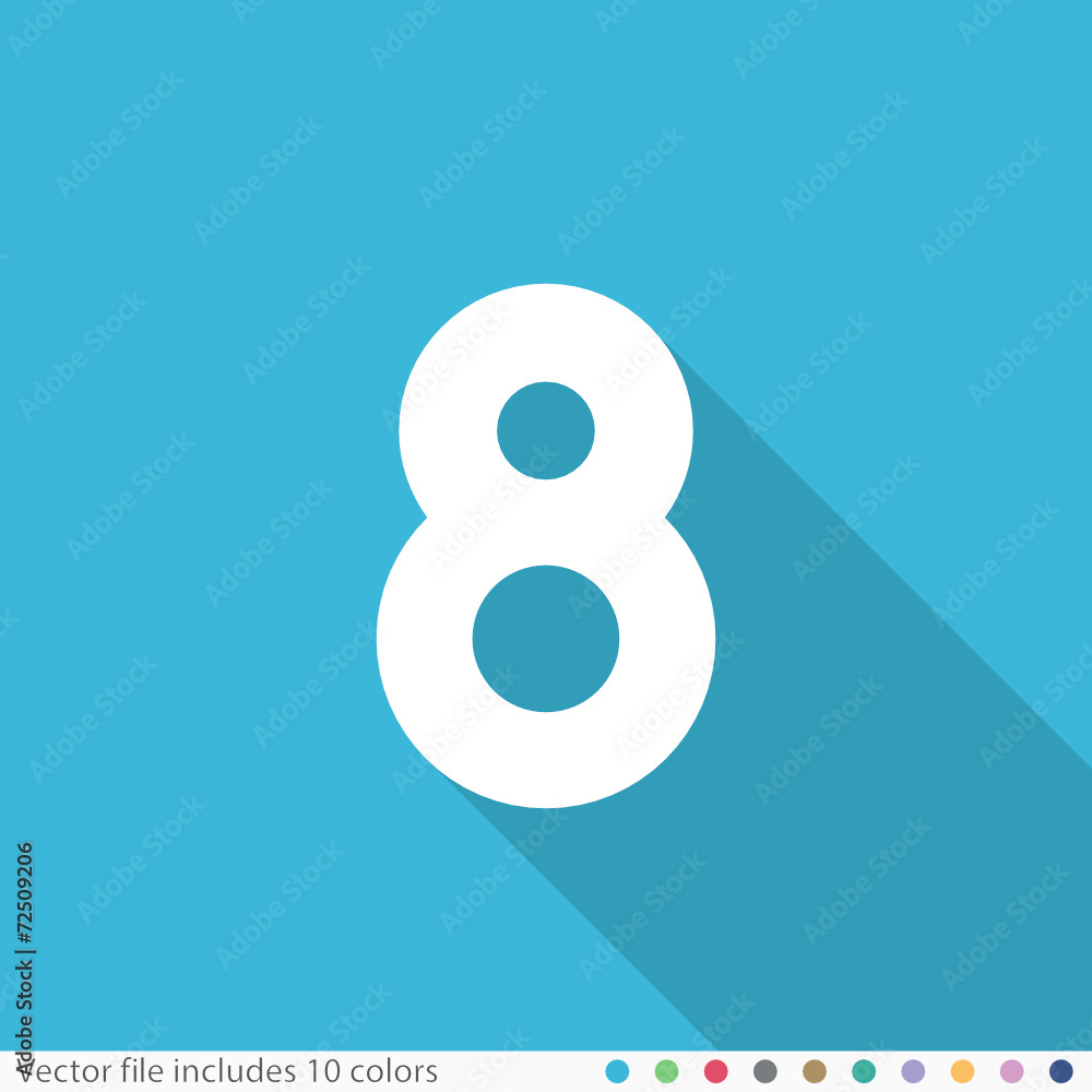 Flat Long Shadow Icon Flat Long Shadow Icon