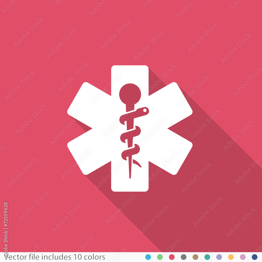 Flat Long Shadow Icon Flat Long Shadow Icon