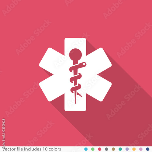 Flat Long Shadow Icon