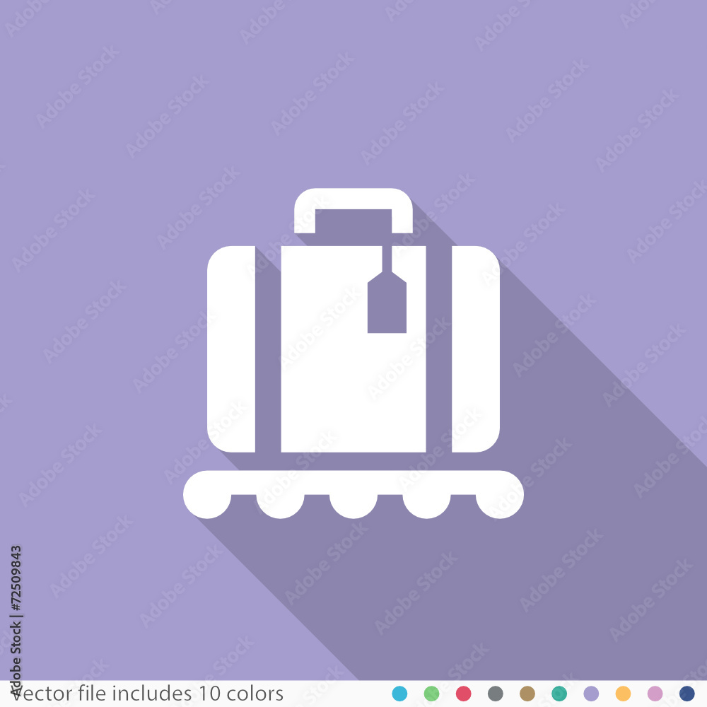 Flat Long Shadow Icon Flat Long Shadow Icon