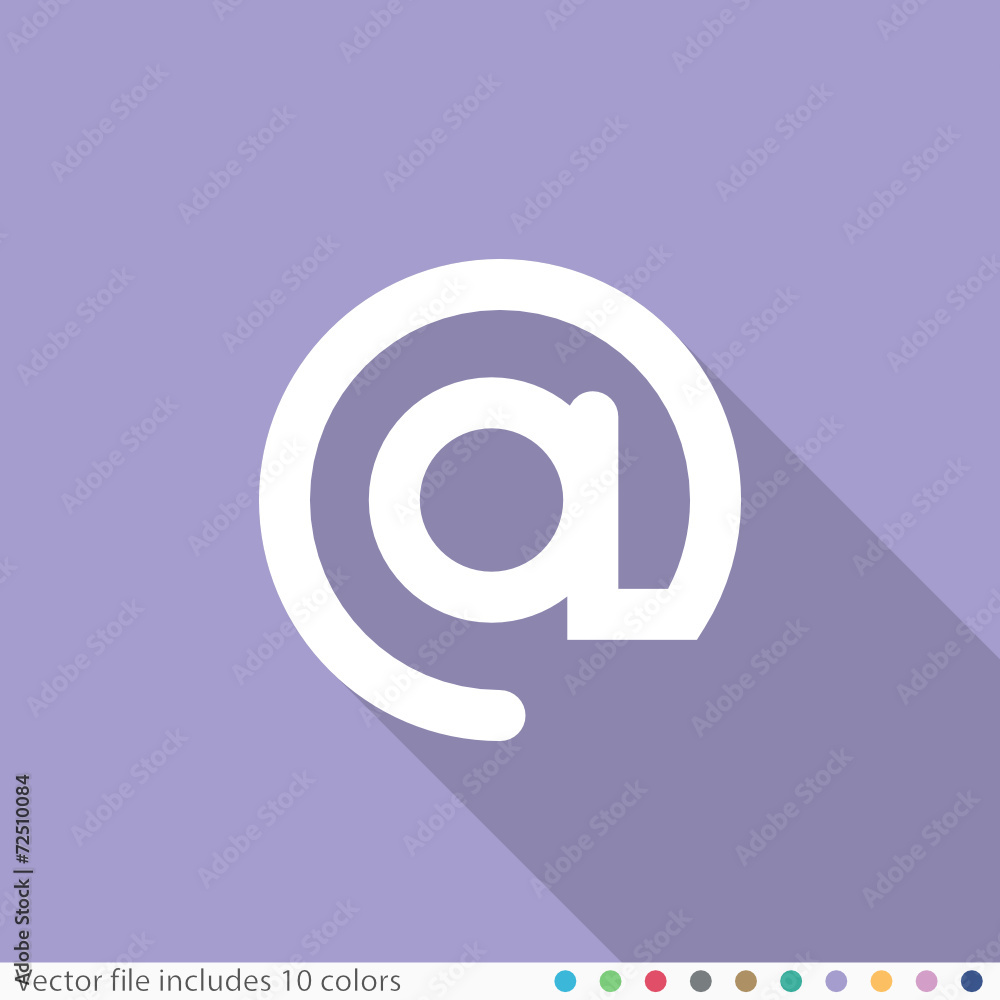 Flat Long Shadow Icon Flat Long Shadow Icon